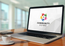 Colorful Community Home Logo Design Screenshot 2