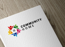 Colorful Community Home Logo Design Screenshot 3