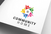 Colorful Community Home Logo Design Screenshot 4
