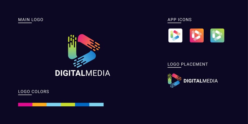 Digital Media Vector Logo by Farahnaveed007 | Codester