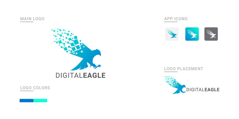 Digital Eagle Vector Logo