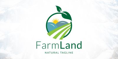 Farm Land Modern Agriculture Logo Design
