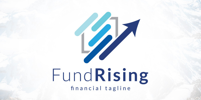 Graph Market Fund Rising Financial Logo Design