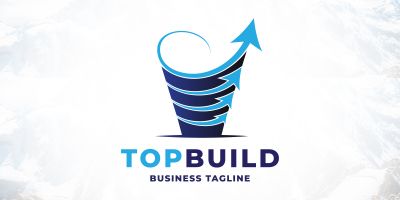 Top Build Real Estate Finance Logo Design