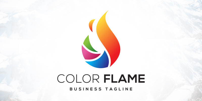 Creative Media Color Flame Logo Design