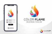 Creative Media Color Flame Logo Design Screenshot 3