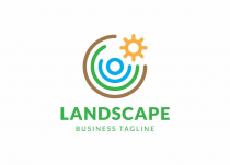 Modern Line Landscaping Logo Design Screenshot 1