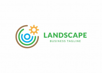 Modern Line Landscaping Logo Design Screenshot 2