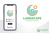 Modern Line Landscaping Logo Design Screenshot 4