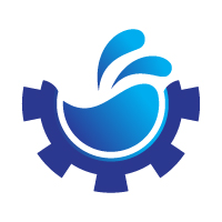 Marine Industry Gear Water Technology Logo Design