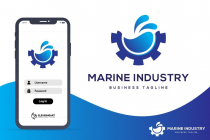Marine Industry Gear Water Technology Logo Design Screenshot 3