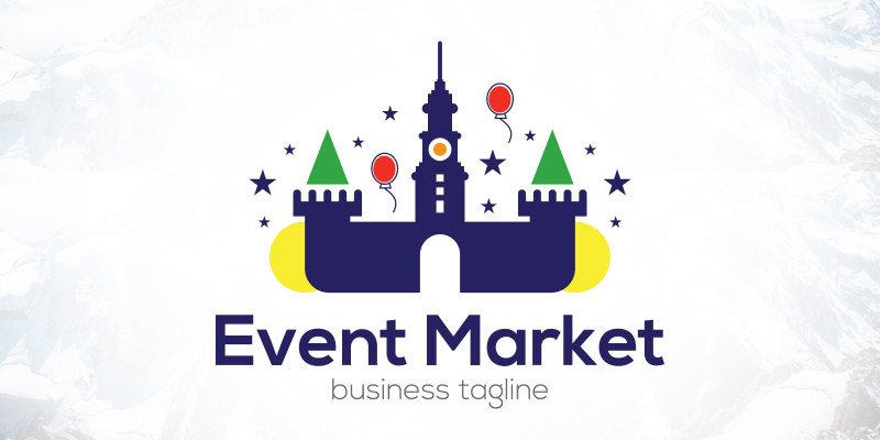 Colorful Event Market House Logo Design