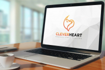 Clever Heart Minimalist Fox Love Logo Design Screenshot 2