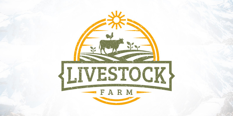 Livestock Farm Land Agriculture Logo Design