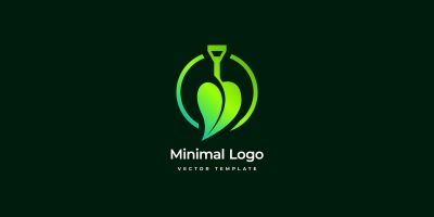 Natural Shovel Versatile Logo Template