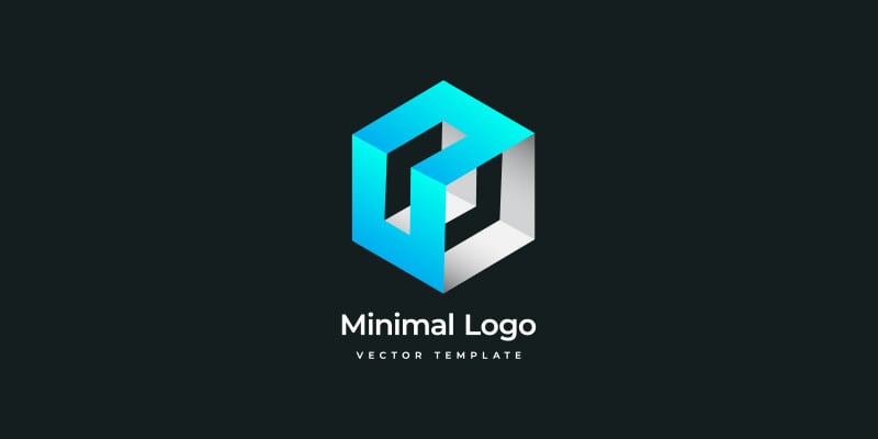 3D Building Box Minimal Logo Template
