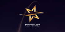 Gold Star Minimal Logo Template Screenshot 1