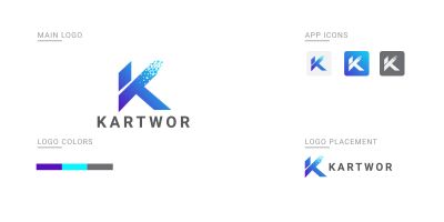 Letter K  Kartwor Logo