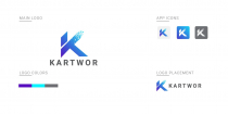 Letter K  Kartwor Logo Screenshot 1