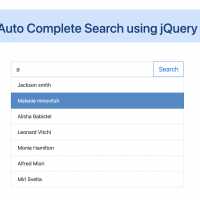 Auto Complete Search using jQuery