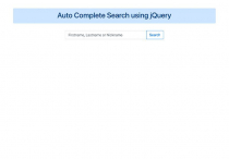 Auto Complete Search using jQuery Screenshot 2