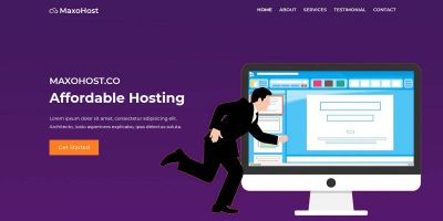 MaxoHost - Hosting Landing Page HTML Template