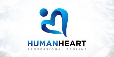 Creative Modern Human Heart Wellness Logo Design