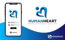 Creative Modern Human Heart Wellness Logo Design Screenshot 1