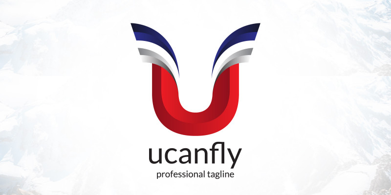 Letter U - You Can Fly Logo Design