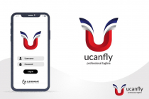 Letter U - You Can Fly Logo Design Screenshot 1