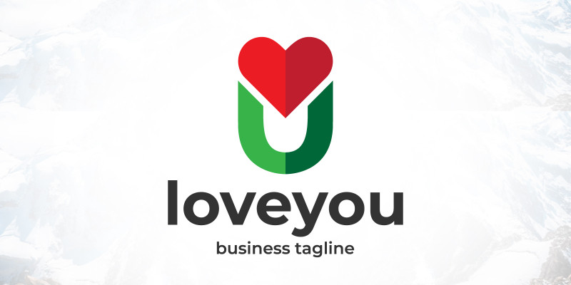 Letter U - Love You Logo Design