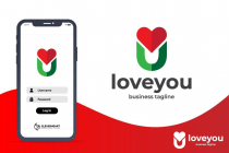 Letter U - Love You Logo Design Screenshot 1