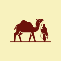 Camel Desert Ship Animal Logo