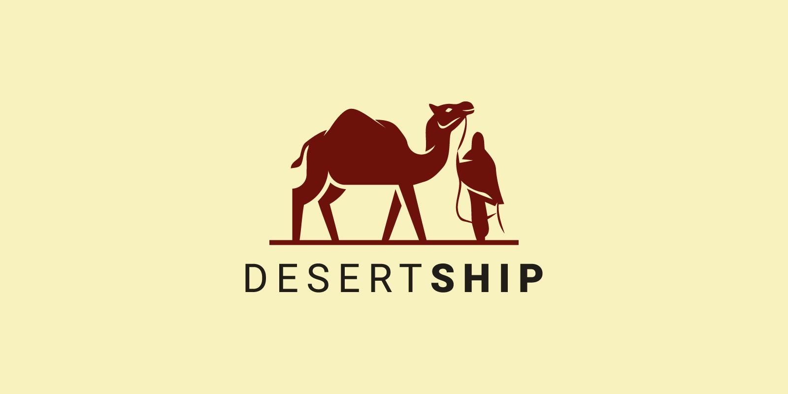 Camel Desert Ship Animal Logo by Farahnaveed | Codester