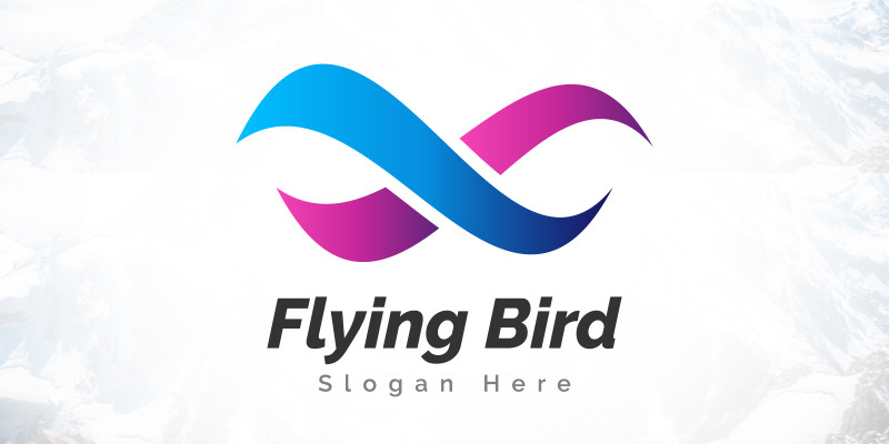 Infinity Bird Fly Logo Design