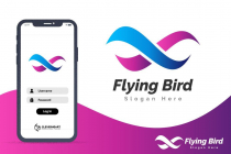 Infinity Bird Fly Logo Design Screenshot 4