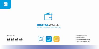 Digital Wallet  Payment Logo Design