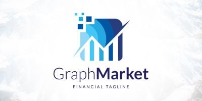 Graph Market Financial And Accounting Logo Design
