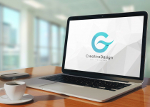 Creative G Letter Blue Wave Logo Design Screenshot 1