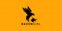 Raven Girl Vector Logo Screenshot 1