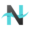 Creative N Letter Blue Wave Logo Design