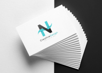 Creative N Letter Blue Wave Logo Design Screenshot 2