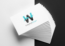 Creative W Letter Blue Wave Logo Design Screenshot 2