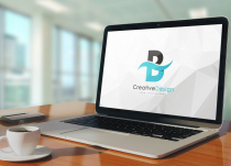 Creative B Letter Blue Wave Logo Design Screenshot 3