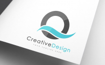 Creative Q Letter Blue Wave Logo Design Screenshot 1