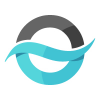 Creative O Letter Blue Wave Logo Design