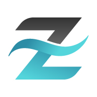 Creative Z Letter Blue Wave Logo Design