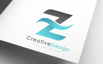 Creative Z Letter Blue Wave Logo Design Screenshot 1