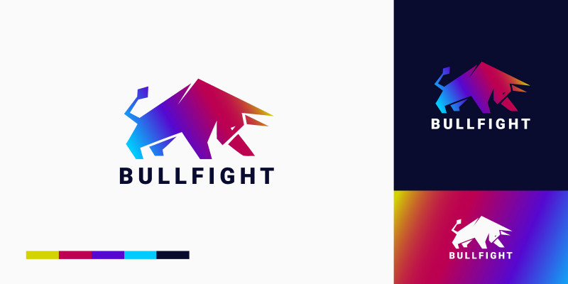 Bull Fight Vector Logo