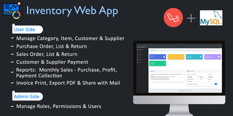 Web Inventory Application PHP Laravel